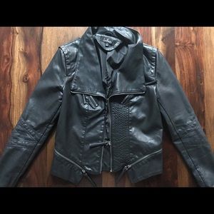 Black Faux Leather Jacket